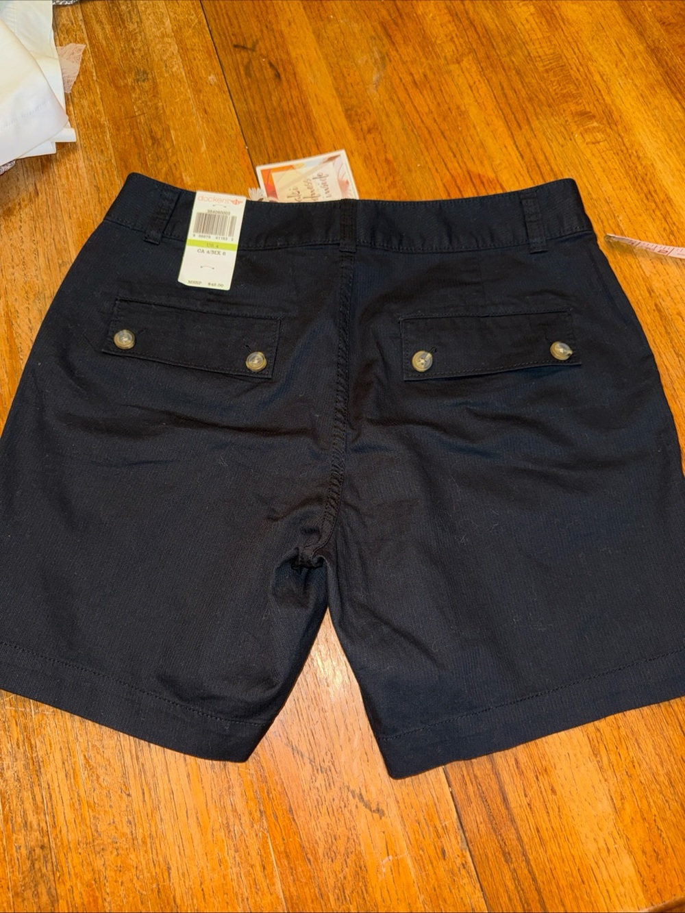 Dockers Navy Slim Fit Flat-Front Shorts - Picture 4 of 8